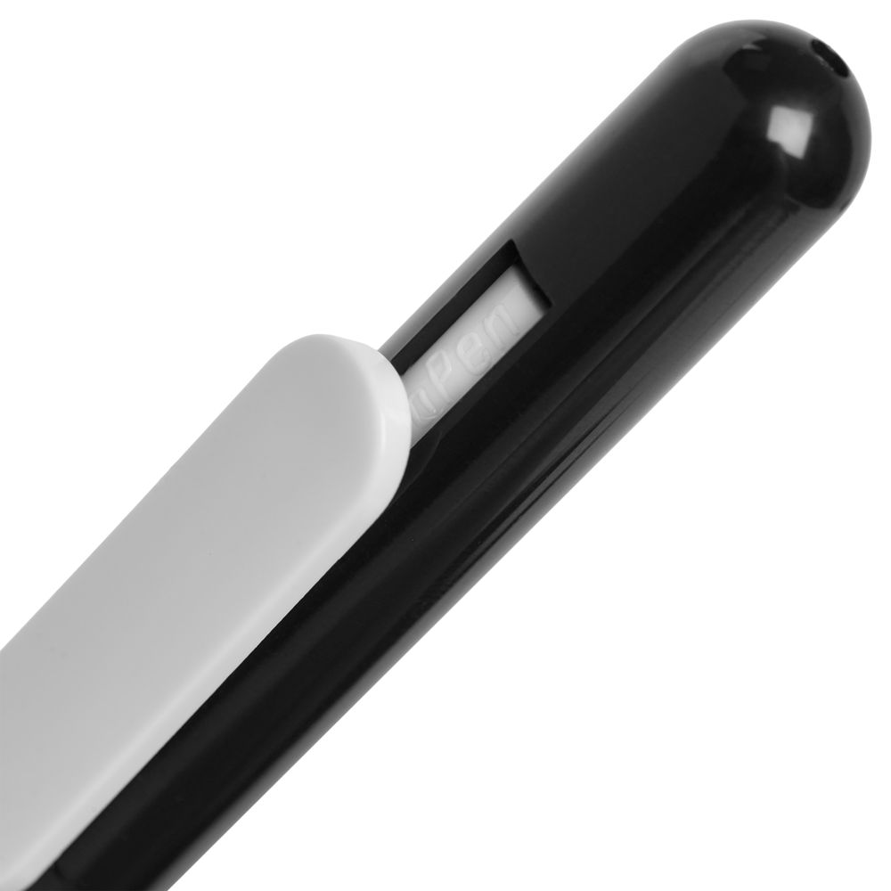 Ручка шариковая SWIPER, черная с белым