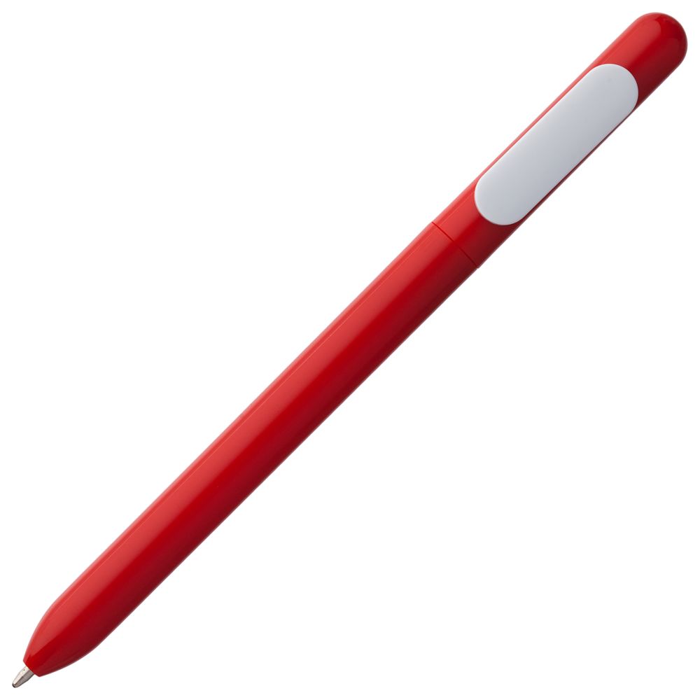 Ручка шариковая SWIPER, красная с белым