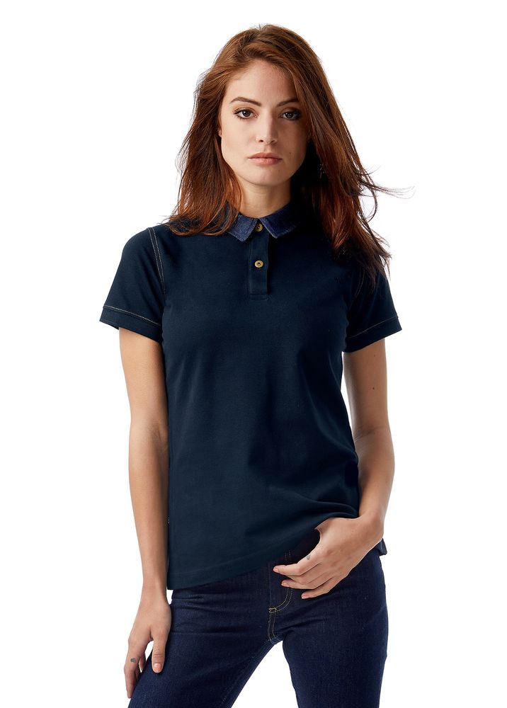Рубашка поло женская DNM FORWARD темно-синяя, размер S