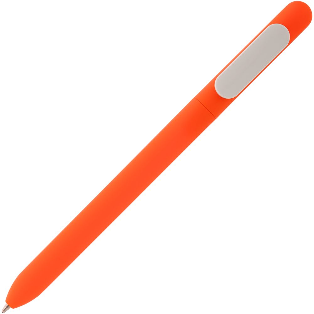 Ручка шариковая SWIPER SOFT TOUCH, неоново-оранжевая с белым