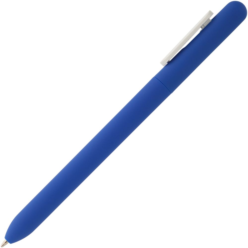 Ручка шариковая SWIPER SOFT TOUCH, синяя с белым