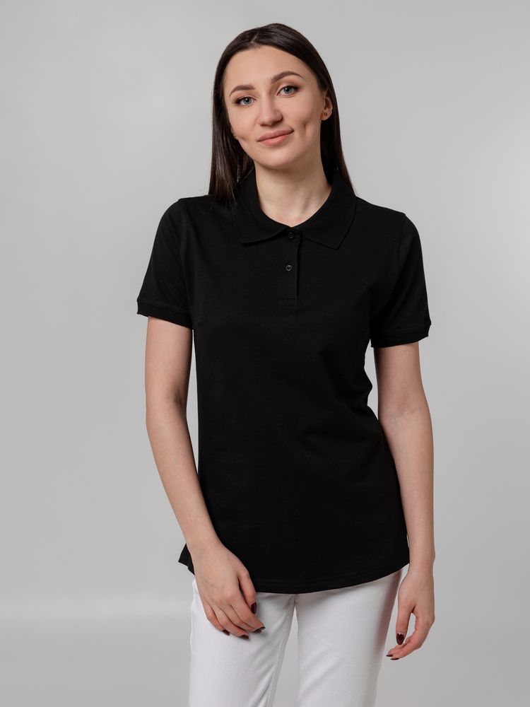 РУБАШКА ПОЛО ЖЕНСКАЯ VIRMA STRETCH LADY, ЧЕРНАЯ, РАЗМЕР S Рубашка поло женская VIRMA STRETCH LADY, черная, размер S