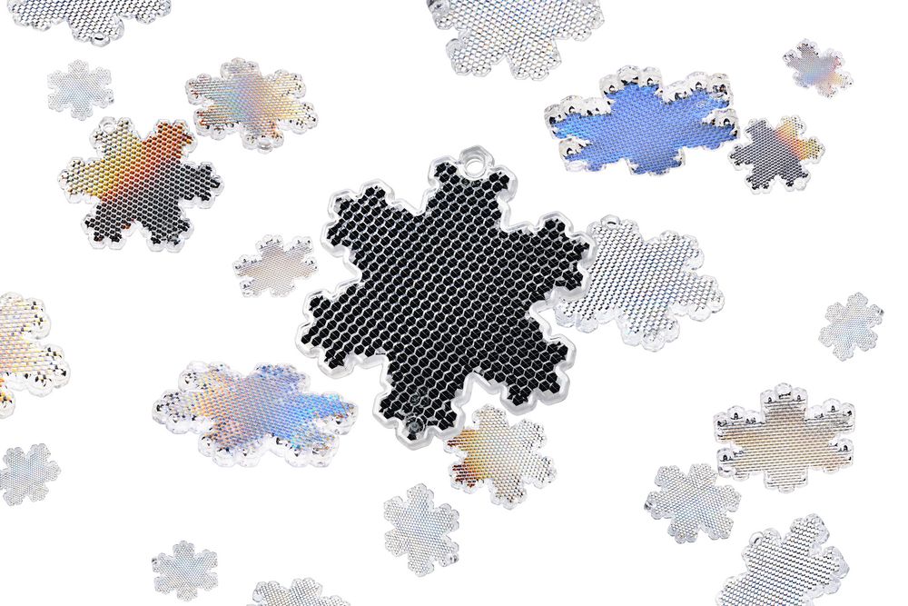 ПЕШЕХОДНЫЙ СВЕТООТРАЖАТЕЛЬ «СНЕЖИНКА», СИНИЙ Пешеходный светоотражатель «Снежинка», синий