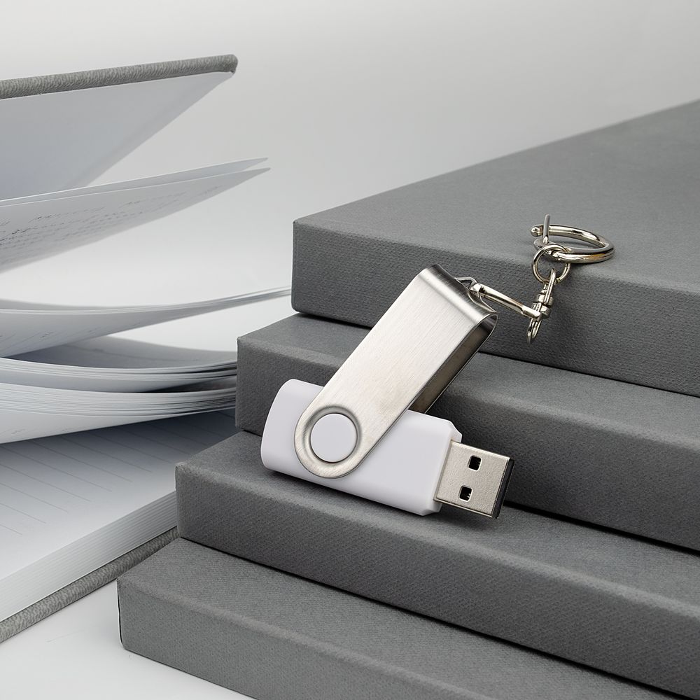 ФЛЕШКА TWIST, БЕЛАЯ, 8 ГБ Флешка TWIST, белая, 8 Гб