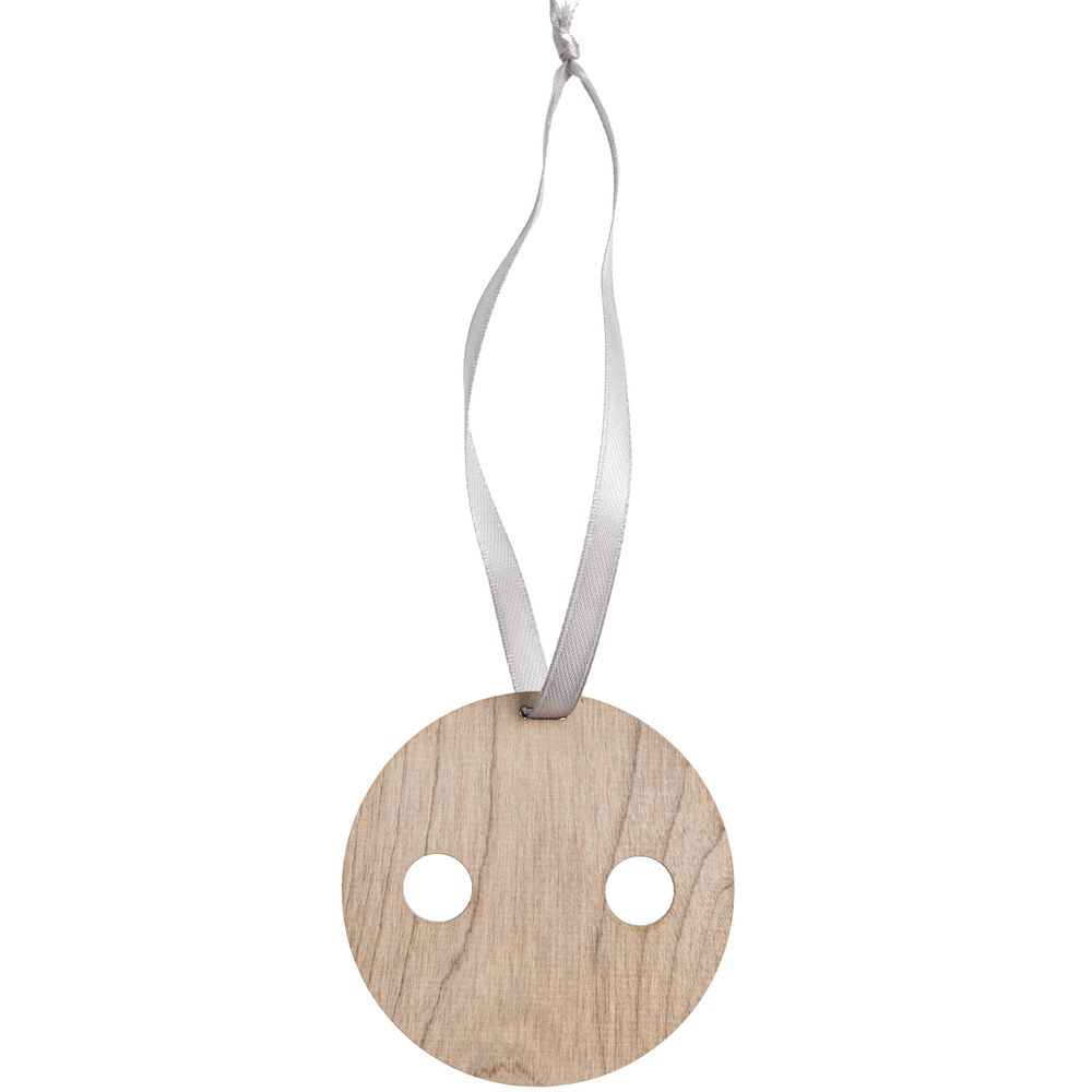 ДЕРЕВЯННАЯ ПОДВЕСКА CARVING, В ФОРМЕ ПУГОВИЦЫ САНТЫ Деревянная подвеска CARVING, в форме пуговицы Санты