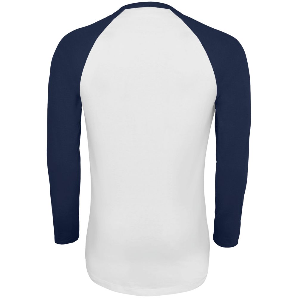 ФУТБОЛКА МУЖСКАЯ С ДЛИННЫМ РУКАВОМ FUNKY LSL БЕЛАЯ С ТЕМНО-СИНИМ, РАЗМЕР 3XL Футболка мужская с длинным рукавом FUNKY LSL белая с темно-синим, размер 3XL