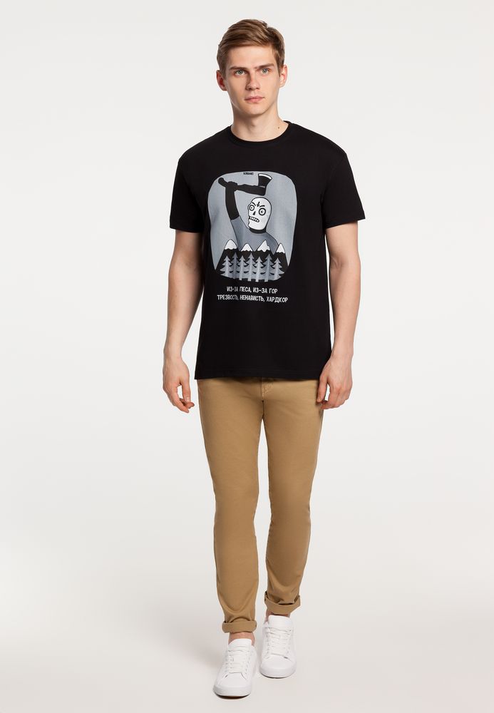 ФУТБОЛКА «ХАРДКОР», ЧЕРНАЯ, РАЗМЕР M Футболка «Хардкор», черная, размер M