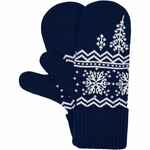 Варежки ELNIK, синие с молочно-белым, размер L/XL