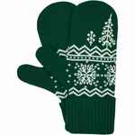 Варежки ELNIK, зеленые с молочно-белым, размер L/XL