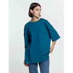 Футболка унисекс оверсайз CROSSTOWN, бирюзовая (морская волна), размер M