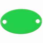 Шильдик металлический ALFA OVAL, зеленый неон