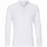 Рубашка поло унисекс с длинным рукавом PLANET LSL, белая, размер S