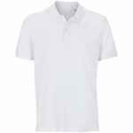 Рубашка поло унисекс PEGASE, белая, размер XXS