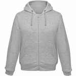Толстовка мужская HOODED FULL ZIP серый меланж, размер XXL