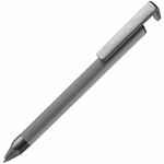 Ручка шариковая STANDIC с подставкой для телефона, серая