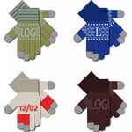 Сенсорные перчатки на заказ GUANTI TOK, полушерсть, размер L/XL