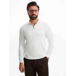 Рубашка поло мужская с длинным рукавом TERRAZZO, белая, размер S/M