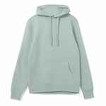 Толстовка с капюшоном унисекс HOODIE, серо-зеленая, размер XS