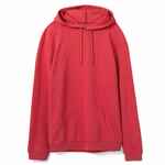 Толстовка с капюшоном унисекс HOODIE, красный меланж, размер XS