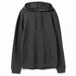 Толстовка с капюшоном унисекс HOODIE, серый меланж (антрацит), размер XS