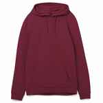 Толстовка с капюшоном унисекс HOODIE, бордовая, размер XS