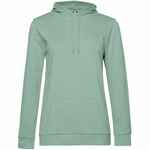 Толстовка с капюшоном женская HOODIE, серо-зеленая, размер XS