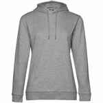 Толстовка с капюшоном женская HOODIE, серый меланж, размер XS