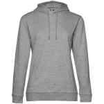 Толстовка с капюшоном женская HOODIE, серый меланж, размер S