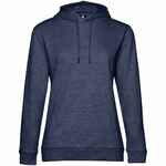 Толстовка с капюшоном женская HOODIE, синий меланж, размер XS