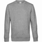Свитшот унисекс KING, серый меланж, размер S