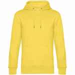 Толстовка с капюшоном унисекс KING, желтая, размер S