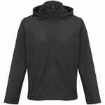 Куртка софтшелл с капюшоном мужская RACE MEN, черная, размер M