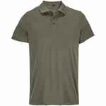 Рубашка поло унисекс PITCHER, темный хаки, размер M