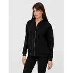 Толстовка унисекс оверсайз на молнии ZIPPY TERRY, черная, размер XS/S