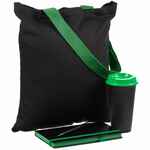 Набор VELOURS BAG, черный с зеленым