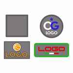 Шеврон из габардина GABO S, серый