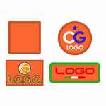 Шеврон из габардина GABO S, оранжевый