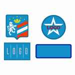 Шеврон из габардина GABO M, голубой