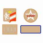 Шеврон из габардина GABO M, бежевый