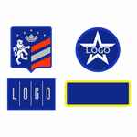 Шеврон из габардина GABO M, синий