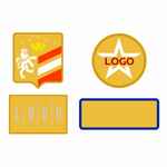 Шеврон из габардина GABO M, желтый