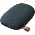 Аккумулятор с беспроводной зарядкой PEBBLE WIRELESS 9000 мАч, серо-синий