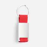 Брелок INLET с тканевой вставкой, красный