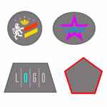 Шеврон из габардина GABO L, серый