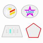 Шеврон из габардина GABO L, белый