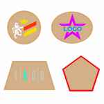 Шеврон из габардина GABO L, бежевый