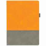 Ежедневник HORIZON, недатированный, серый с оранжевым