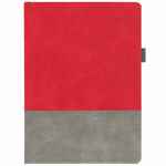 Ежедневник HORIZON, недатированный, серый с красным