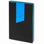 Ежедневник BOOKMARK, недатированный, черный с голубым