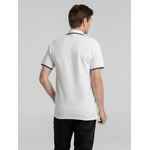 Рубашка поло мужская с контрастной отделкой PRACTICE 270, белый/темно-синий, размер S